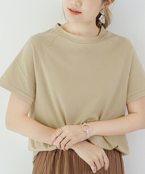 Doux Belle(ドゥーベル)の「ベーシックボクシーコットンTシャツ(Tシャツ/カットソー・レディース・ホワイト/ライトブルー/ブラック/ダークブラウン/ベージュ/ライトブラウン・MEDIUM)」の19枚目の写真