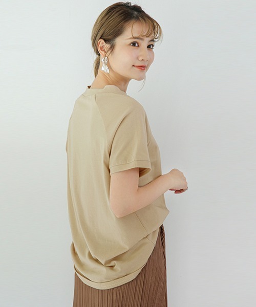 Doux Belle(ドゥーベル)の「ベーシックボクシーコットンTシャツ(Tシャツ/カットソー・レディース・ホワイト/ライトブルー/ブラック/ダークブラウン/ベージュ/ライトブラウン・MEDIUM)」の21枚目の写真