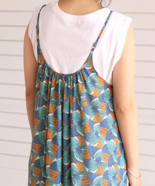 cepo（セポ）の「ジオメトリック柄キャミワンピース（ワンピース・レディース・オレンジ/ブルー・M）」の16枚目の写真