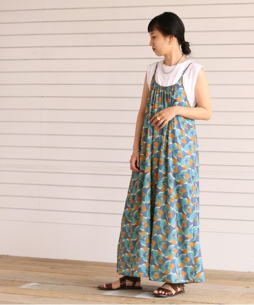 cepo（セポ）の「ジオメトリック柄キャミワンピース（ワンピース・レディース・オレンジ/ブルー・M）」の14枚目の写真