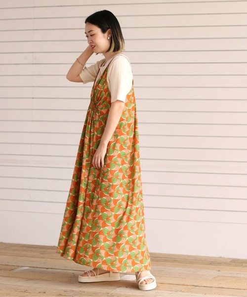 cepo（セポ）の「ジオメトリック柄キャミワンピース（ワンピース・レディース・オレンジ/ブルー・M）」の8枚目の写真