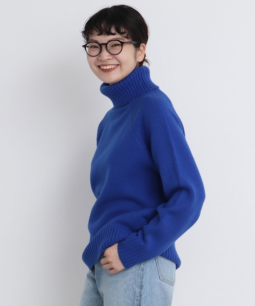 CHILD WOMAN（チャイルドウーマン）の「Extrafine merino wool 5GGタートルネックプルオーバー（ニット/セーター・レディース・アイボリー/オレンジ/ネイビー/イエロー/グリーン/ピンク/レッド/ブルー/ブラウン・FREE）」の6枚目の写真