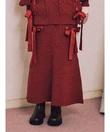 merry jenny | ribbon ribbon knit skirt(スカート)
