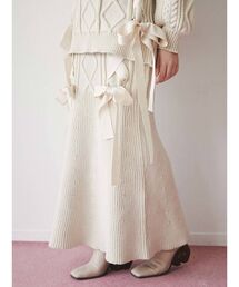 merry jenny | ribbon ribbon knit skirt(スカート)