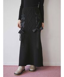 merry jenny | ribbon ribbon knit skirt(スカート)