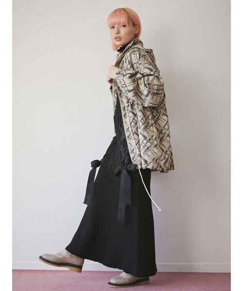 merry jenny（メリージェニー）の「ribbon ribbon knit skirt（スカート・レディース・ブラック/アイボリー/レッド・FREE）」の18枚目の写真