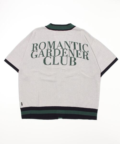 ROMANTIC CROWN（ロマンティッククラウン）の「A'GEM/9 × .kom『ROMANTIC CROWN/ロマンティッククラウン』RECENT LOGO HALF CARDIGAN/リーセントロゴ 半袖 カーディガン（カーディガン/ボレロ・メンズ・ライトグレー/ネイビー・L）」の15枚目の写真