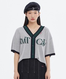 ROMANTIC CROWN | A'GEM/9 × .kom『ROMANTIC CROWN/ロマンティッククラウン』RECENT LOGO HALF CARDIGAN/リーセントロゴ 半袖 カーディガン(カーディガン/ボレロ)