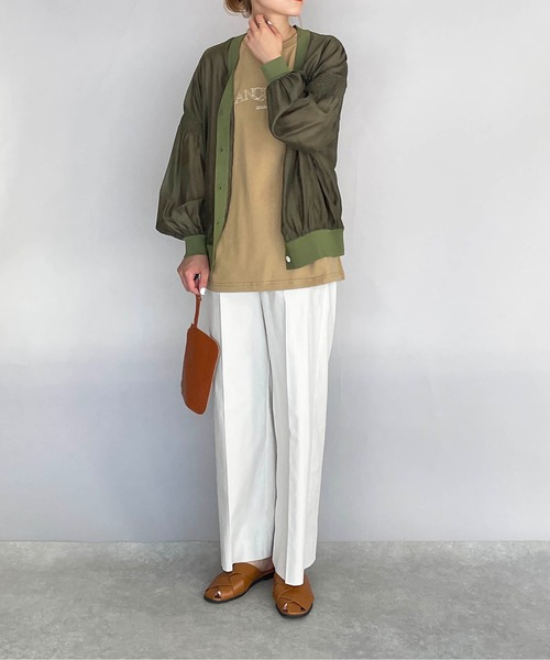 PICCIN（ピッチン）の「ロゴビッグTシャツ（Tシャツ/カットソー・レディース・ベージュ/カーキ/ブルーグレー・M）」の8枚目の写真