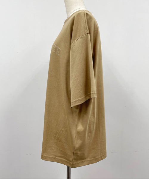 PICCIN（ピッチン）の「ロゴビッグTシャツ（Tシャツ/カットソー・レディース・ベージュ/カーキ/ブルーグレー・M）」の13枚目の写真