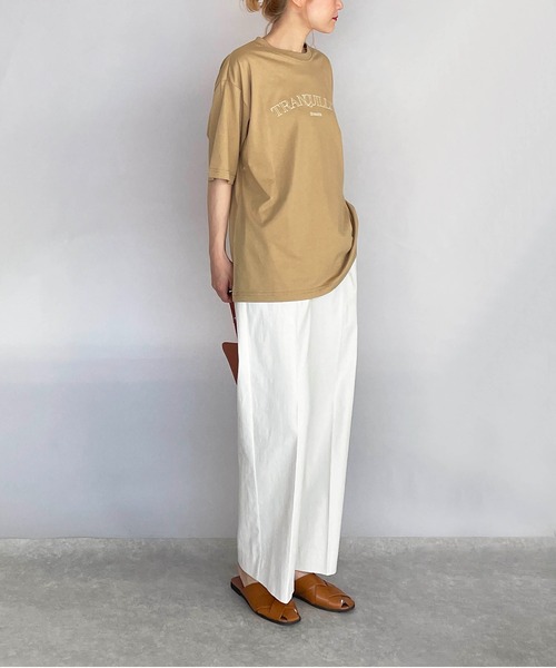 PICCIN（ピッチン）の「ロゴビッグTシャツ（Tシャツ/カットソー・レディース・ベージュ/カーキ/ブルーグレー・M）」の11枚目の写真