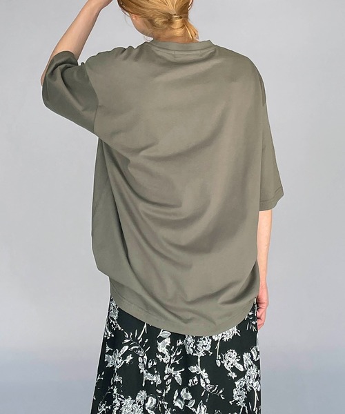 PICCIN（ピッチン）の「ロゴビッグTシャツ（Tシャツ/カットソー・レディース・ベージュ/カーキ/ブルーグレー・M）」の12枚目の写真