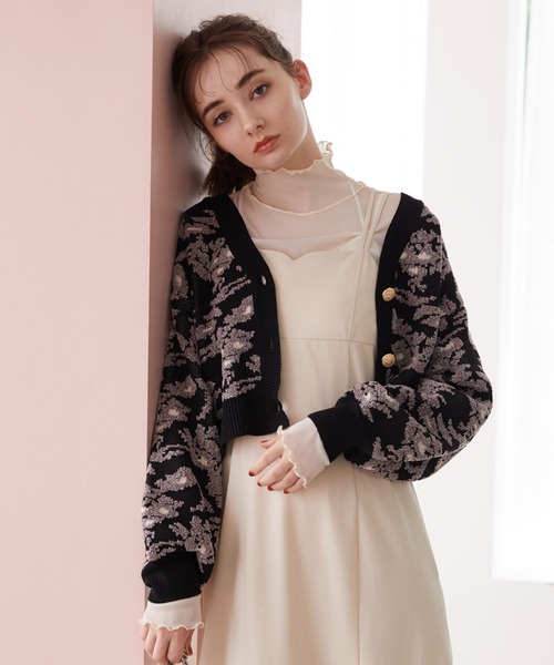 レア 極美品 45R クロッシェ フラワー ボレロ カーディガン ハンドニット レア 極美品 45R クロッシェ フラワー ボレロ カーディガン ハンド