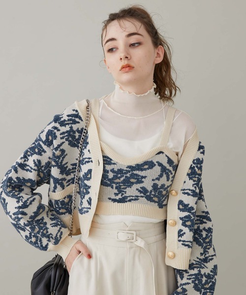 archives(アルシーヴ)の「フラワーJQ ニットカーディガン(カーディガン/ボレロ・レディース・アイボリー/ブラック/ブラウン・MEDIUM)」の10枚目の写真