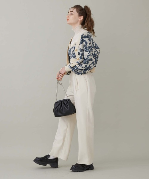 archives(アルシーヴ)の「フラワーJQ ニットカーディガン(カーディガン/ボレロ・レディース・アイボリー/ブラック/ブラウン・MEDIUM)」の13枚目の写真