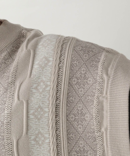 RAGEBLUE(レイジブルー)の「レトロジャガードニットベスト(ベスト・メンズ・ホワイト/ブルー/イエロー/ブラック・MEDIUM/LARGE)」の18枚目の写真