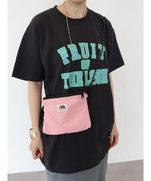 AMERICAN HOLIC（アメリカンホリック）の「【FRUIT OF THE LOOM】2WAYメッシュサコッシュ（ショルダーバッグ・レディース・ブラック/ベージュ/ネイビー/ピンク/オレンジ/ミント・FREE）」の8枚目の写真