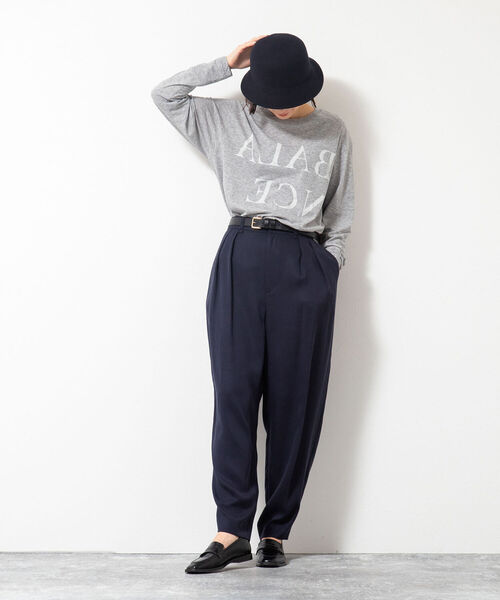 NOLLEY’S(ノーリーズ)の「リヨセルツイルチノ風テーパードパンツ(その他パンツ・レディース・ベージュ/ネイビー・40/38/36)」の15枚目の写真
