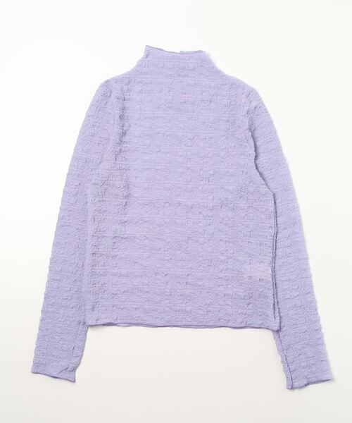Per sist ence(パーシエンス)の「シアークラッシュジョーゼットハイネックプルオーバー(Tシャツ/カットソー・レディース・パープル/ピンク/ブラック/アイボリー・FREE)」の3枚目の写真