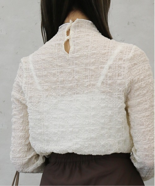 Per sist ence(パーシエンス)の「シアークラッシュジョーゼットハイネックプルオーバー(Tシャツ/カットソー・レディース・パープル/ピンク/ブラック/アイボリー・FREE)」の18枚目の写真
