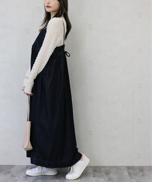 Per sist ence(パーシエンス)の「シアークラッシュジョーゼットハイネックプルオーバー(Tシャツ/カットソー・レディース・パープル/ピンク/ブラック/アイボリー・FREE)」の15枚目の写真