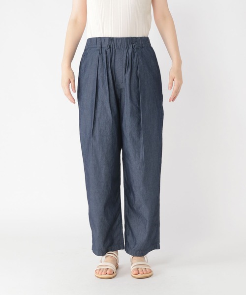 studio CLIP(スタディオクリップ)の「ゆったりタックカーブパンツ(その他パンツ・レディース・ライトグレー/ピンク/インディゴブルー・FREE)」の8枚目の写真