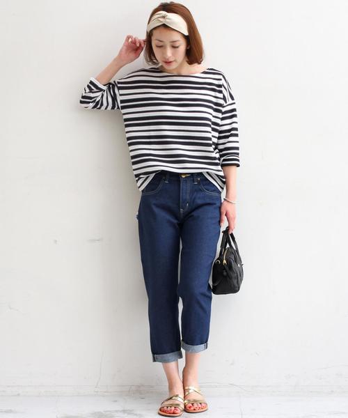 Lee（リー）の「BYBC LEE アンクルテーパードデニムパンツ◆（デニムパンツ・レディース・ネイビー・MEDIUM/SMALL）」の16枚目の写真