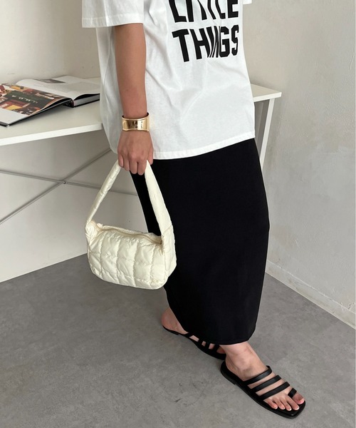 prose verse（プロズヴェール）の「キルティングナイロンショルダー（ハンドバッグ・レディース・オフホワイト/ブラック/グリーン/ブルー・ﾌﾘ-）」の10枚目の写真