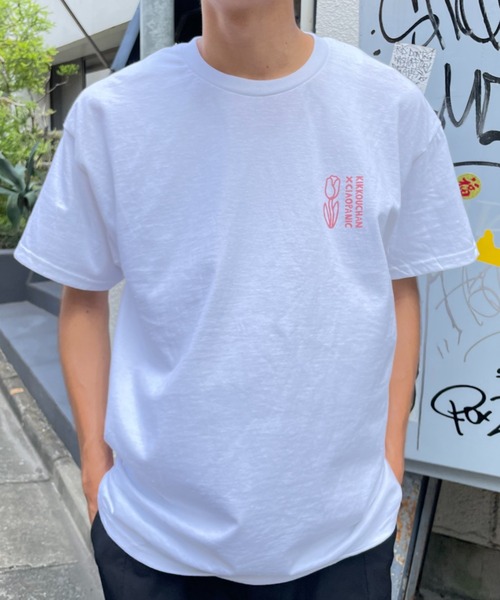 チャオパニック　Tシャツ　白　赤ロゴ　カッコイイ CIAOPANIC（チャオパニック）の「【きっこうちゃん×CIAOPANIC