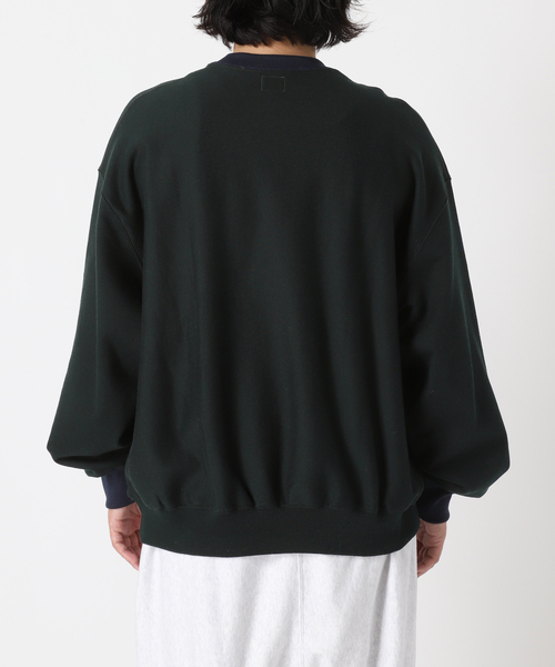 blurhms（ブラームス）の「【blurhms ROOTSTOCK/ブラームス×JS】別注 ソフト＆ハード トリムスウェット（スウェット・メンズ・グレー/ダークグリーン・3/4）」の5枚目の写真