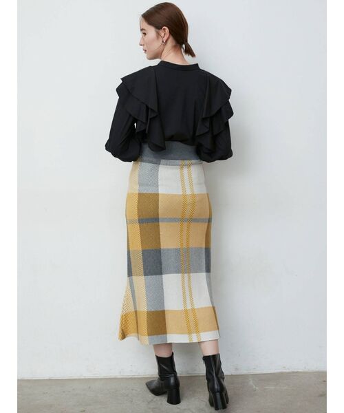 LAGUNAMOON（ラグナムーン）の「ワイドチェックマーメイドスカート（スカート・レディース・イエロー/パープル/ベージュ・SMALL/MEDIUM）」の17枚目の写真