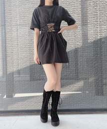 lilLilly | 2wayレースアップワンピース(ワンピース)