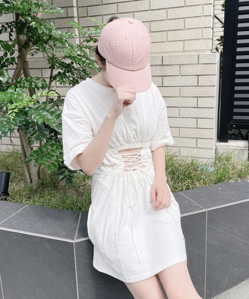 lilLilly（リルリリー）の「2wayレースアップワンピース（ワンピース・レディース・ホワイト/レッド/ブルー/ブラック・FREE）」の15枚目の写真