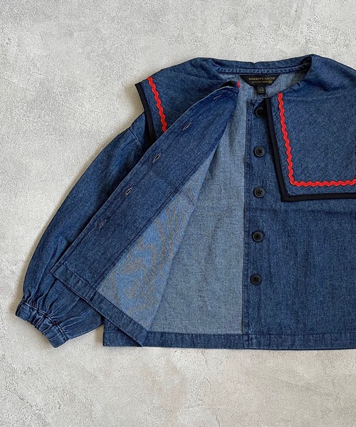 A BOND(アボンド)の「wavetapeビッグエリジャケット(90~150cm)(その他アウター・キッズ・ネイビー・90/100/110/120/130/140/150)」の6枚目の写真