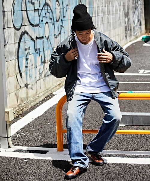 FREAK'S STORE（フリークスストア）の「WEB限定 別注 ビッグシルエット MA-1/ナイロンジャケット（MA-1・メンズ・ブラック/オリーブ・SMALL/MEDIUM/LARGE）」の10枚目の写真