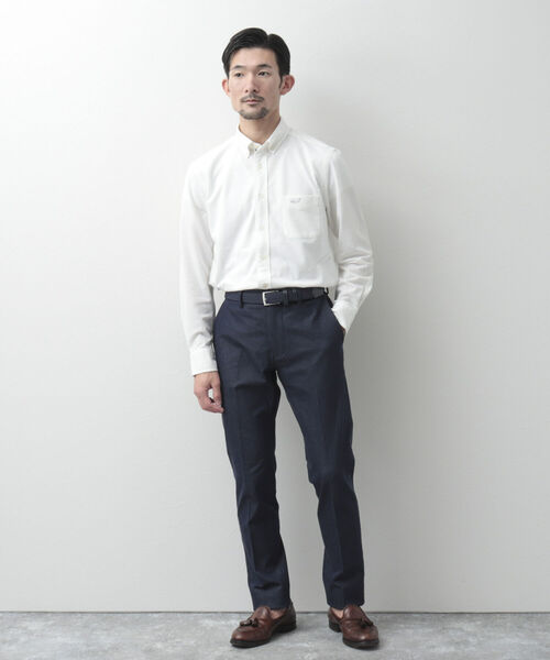 NOLLEY'S goodman（ノーリーズグッドマン）の「2WAYストレッチ スリムフィットパンツ（チノパンツ・メンズ・ダークネイビー/ネイビー/オリーブ/ベージュ/ホワイト・XL/M/L/S）」の14枚目の写真
