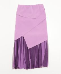 AULA AILA/アウラアイラ/SHEER HEM SKIRT