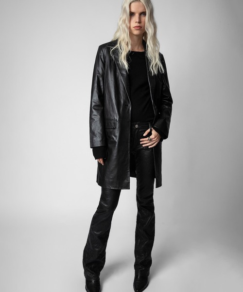 ZADIG&VOLTAIRE(ザディグ エ ヴォルテール)の「MONARQUE CUIR LISSE(チェスターコート・レディース・ブラック・XS/S/L/M)」の3枚目の写真