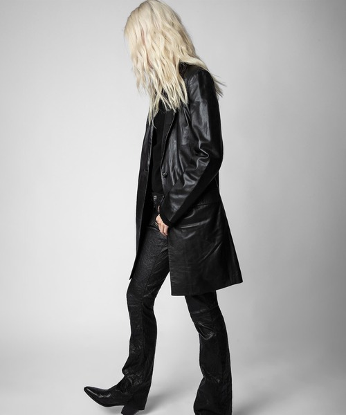 ZADIG&VOLTAIRE(ザディグ エ ヴォルテール)の「MONARQUE CUIR LISSE(チェスターコート・レディース・ブラック・XS/S/L/M)」の4枚目の写真