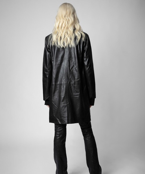 ZADIG&VOLTAIRE(ザディグ エ ヴォルテール)の「MONARQUE CUIR LISSE(チェスターコート・レディース・ブラック・XS/S/L/M)」の5枚目の写真