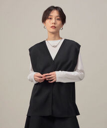 Rie Miller | 《手洗い可能》2WAYスムースジレ(ベスト)