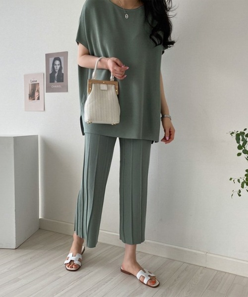 LOPASS(ロパス)の「ニットセットアップ(セットアップ・レディース・ブラウン/グリーン/ベージュ・M)」の17枚目の写真
