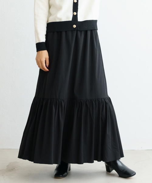 ZAKKA-BOX（ザッカボックス）の「ティアードロングスカート（スカート・レディース・ブラウン/カーキ/ブラック・FREE）」の2枚目の写真