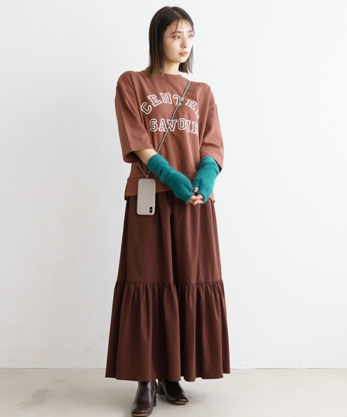 ZAKKA-BOX（ザッカボックス）の「ティアードロングスカート（スカート・レディース・ブラウン/カーキ/ブラック・FREE）」の11枚目の写真
