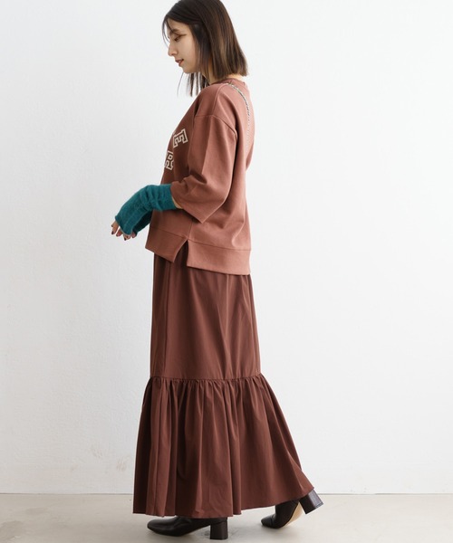 ZAKKA-BOX（ザッカボックス）の「ティアードロングスカート（スカート・レディース・ブラウン/カーキ/ブラック・FREE）」の13枚目の写真
