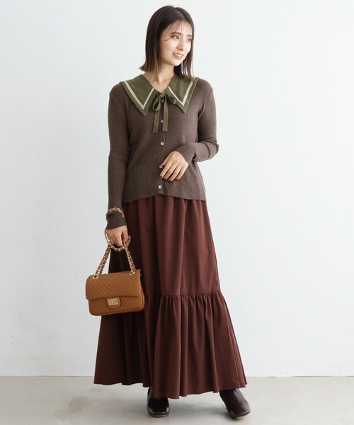 ZAKKA-BOX（ザッカボックス）の「ティアードロングスカート（スカート・レディース・ブラウン/カーキ/ブラック・FREE）」の16枚目の写真
