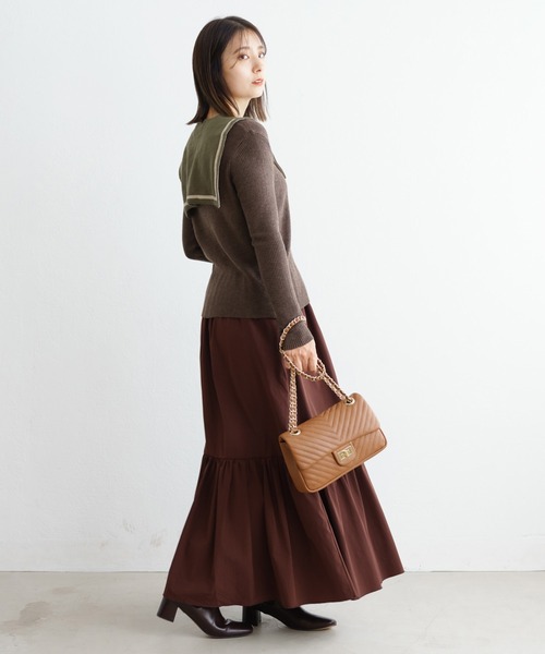 ZAKKA-BOX（ザッカボックス）の「ティアードロングスカート（スカート・レディース・ブラウン/カーキ/ブラック・FREE）」の17枚目の写真