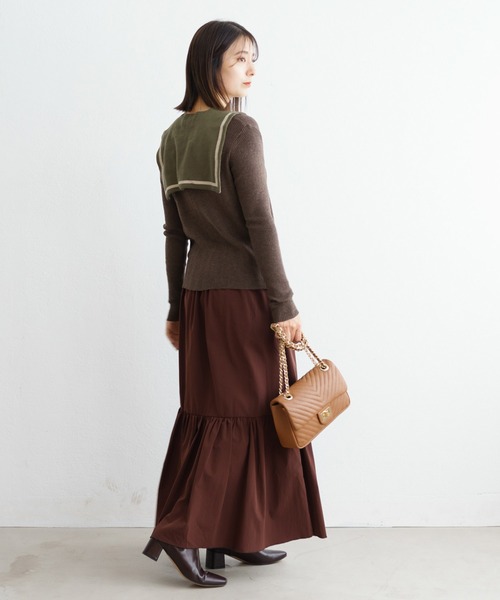 ZAKKA-BOX（ザッカボックス）の「ティアードロングスカート（スカート・レディース・ブラウン/カーキ/ブラック・FREE）」の18枚目の写真