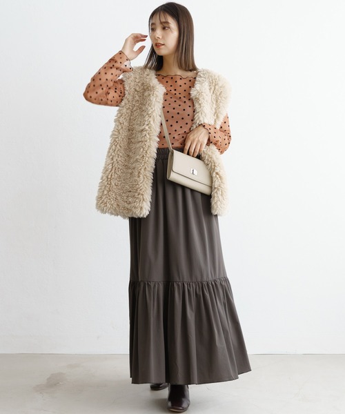 ZAKKA-BOX（ザッカボックス）の「ティアードロングスカート（スカート・レディース・ブラウン/カーキ/ブラック・FREE）」の21枚目の写真