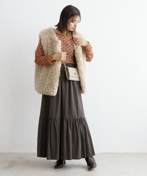 ZAKKA-BOX（ザッカボックス）の「ティアードロングスカート（スカート・レディース・ブラウン/カーキ/ブラック・FREE）」の22枚目の写真